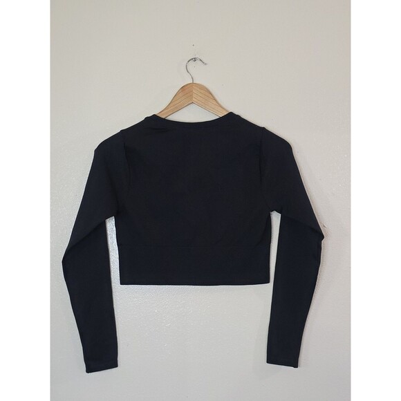 Offline By Aerie Black Seamless Crop Active Top Womens Size Small - Picture 5 of 9